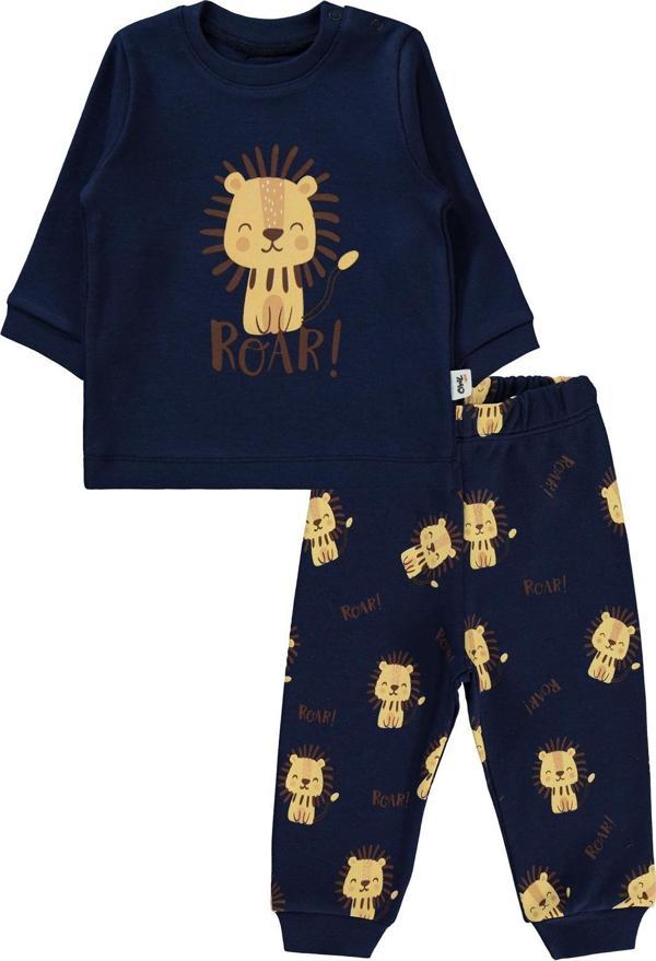 Civil Baby Erkek Bebek Pijama Takımı 6-18 Ay Lacivert - Image 1