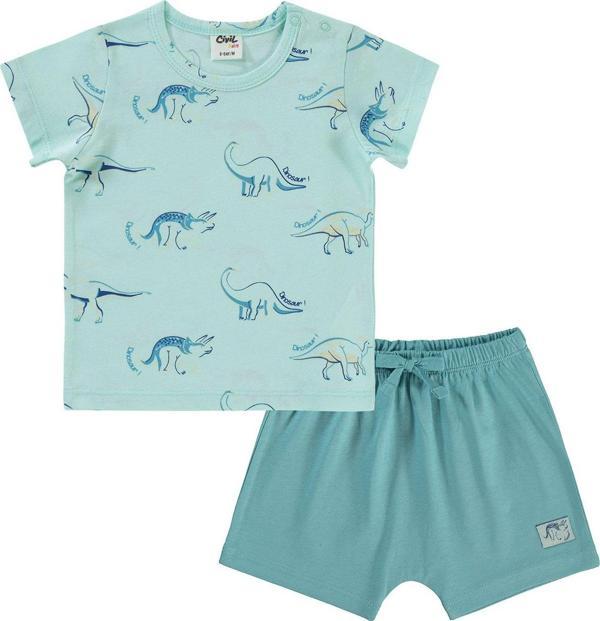 Civil Baby Erkek Bebek Şortlu Takım 6-18 Ay Mint - Image 1