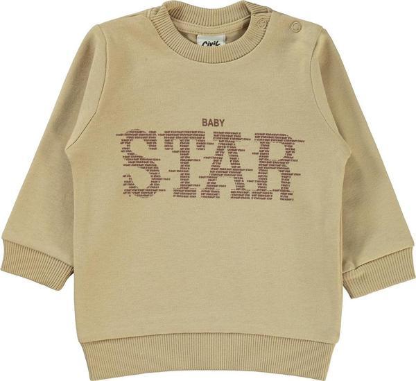 Civil Baby Erkek Bebek Sweatshirt 6-18 Ay Sütlükahve - Image 1