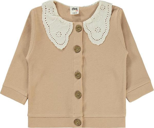 Civil Baby Kız Bebek Hırka 6-18 Ay Bej - Image 1