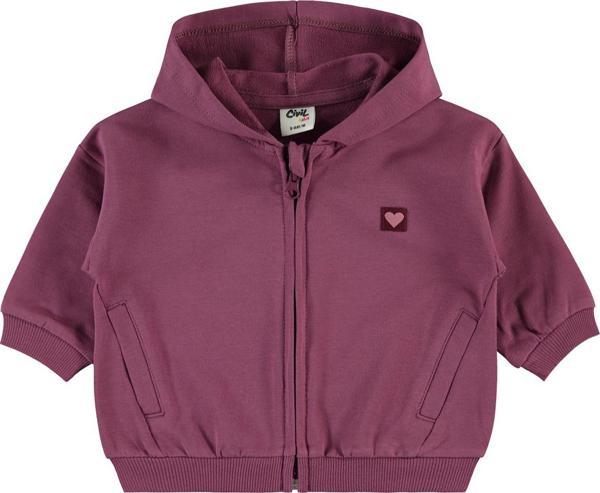 Civil Baby Kız Bebek Kapüşonlu Hrıka 6-18 Ay Koyu Gül Kurusu - Image 1
