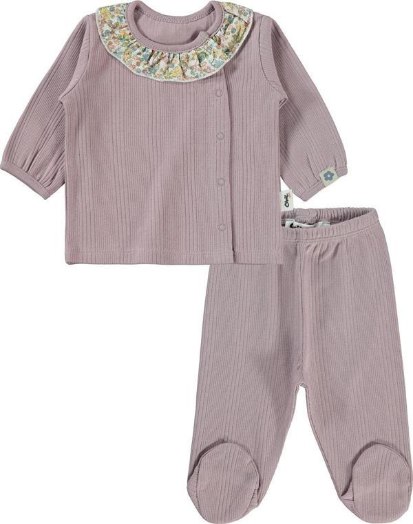 Civil Baby Kız Bebek Pijama Takımı 1-6 Ay Soft Lila - Image 1