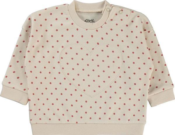 Civil Baby Kız Bebek Sweatshirt 6-18 Ay Fil Dişi - Image 1