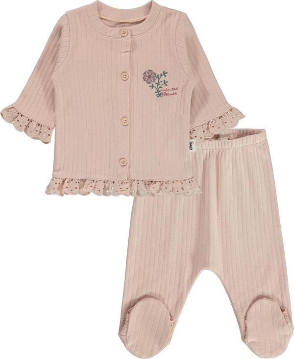Civil Baby Kız Bebek Pijama Takımı 1-9 Ay Açık Pudra - Image 1