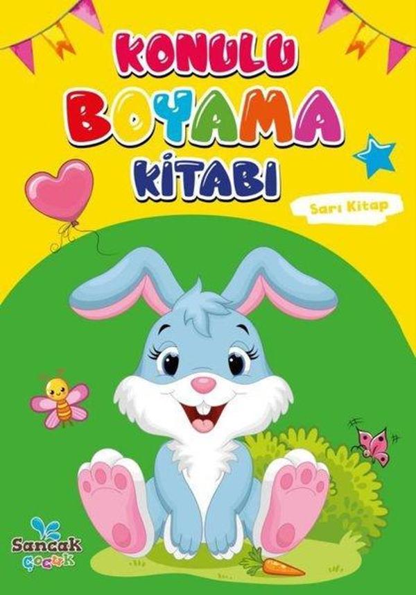 Konulu Boyama Kitabı - Sarı Kitap - Sancak Çocuk - Image 1
