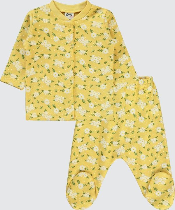 Civil Baby Kız Bebek Pijama Takımı 1-6 Ay Hardal - Image 1