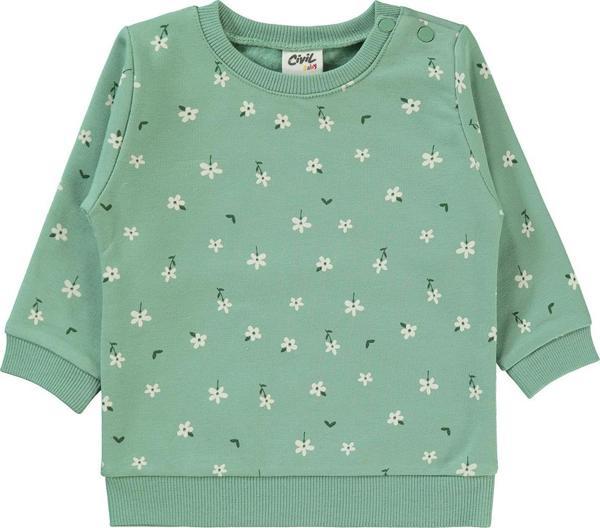 Civil Baby Kız Bebek Sweatshirt 6-18 Ay Yeşil - Image 1