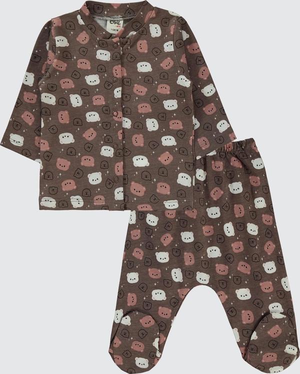 Civil Baby Kız Bebek Pijama Takımı 1-6 Ay Kahverengi - Image 1