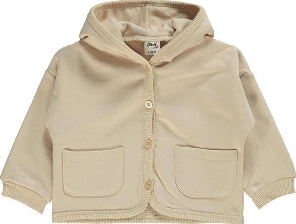Civil Baby Kız Bebek Kapüşonlu Hırka 6-18 Ay Bej - Image 1