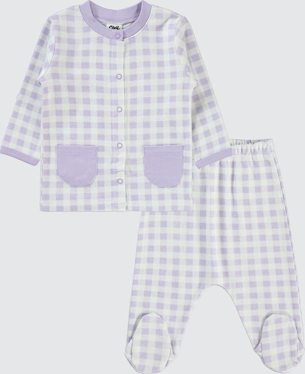 Civil Baby Kız Bebek Pijama Takımı 1-6 Ay Lila - Image 1
