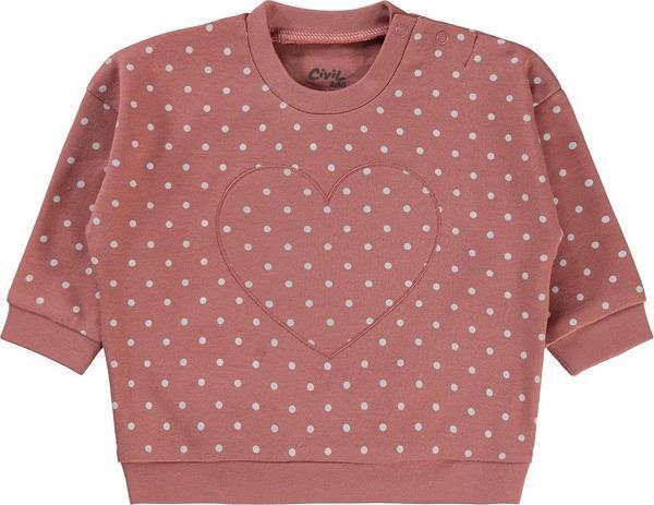 Civil Baby Kız Bebek Sweatshirt 6-18 Ay Kiremit - Image 1