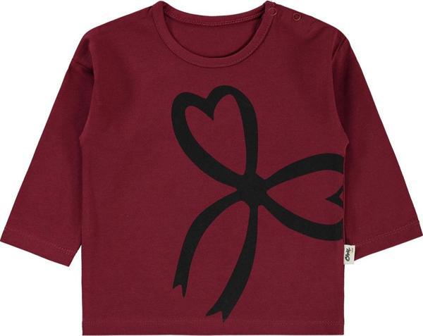 Civil Baby Kız Bebek Sweatshirt 6-18 Ay Koyu Bordo - Image 1