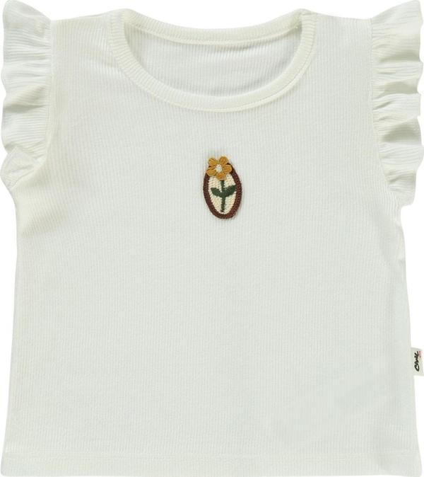 Civil Baby Kız Bebek Tişört 6-18 Ay Ekru - Image 1