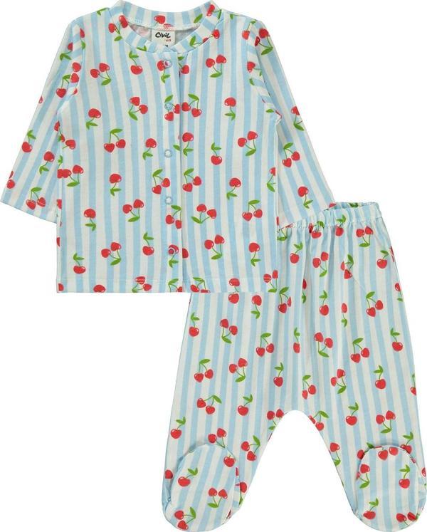 Civil Baby Kız Bebek Pijama Takımı 1-6 Ay Mavi - Image 1