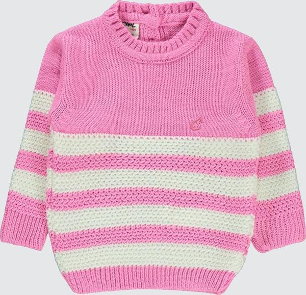 Civil Baby Kız Bebek Triko Kazak 6-18 Ay Koyu Pembe - Image 1