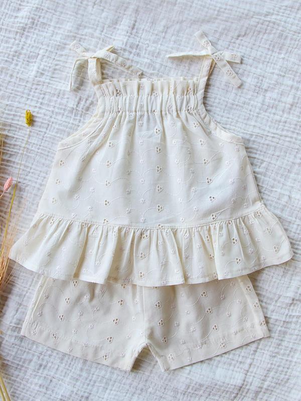 Civil Baby Kız Bebek Şortlu Takım 6-18 Ay Ekru - Image 1