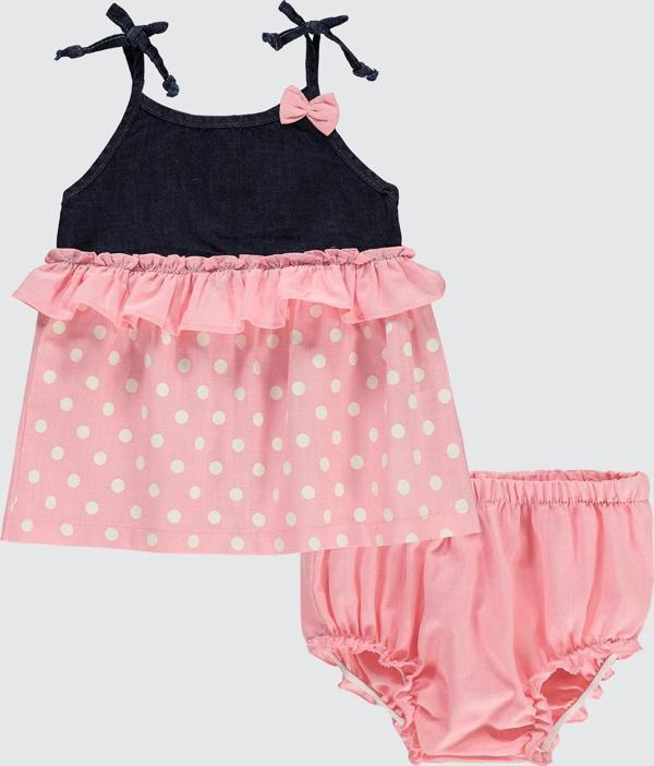 Civil Baby Kız Bebek Takım 6-18 Ay Somon - Image 1