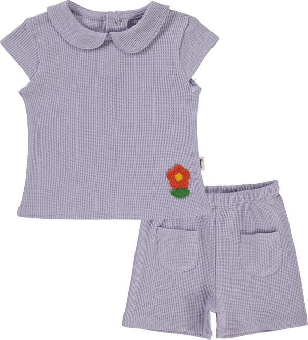Civil Baby Kız Bebek Şortlu Takım 6-18 Ay Lila - Image 1