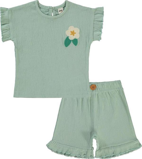 Civil Baby Kız Bebek Şortlu Takım 6-18 Ay Mint - Image 1