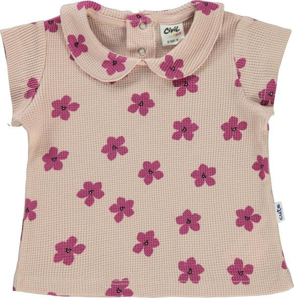 Civil Baby Kız Bebek Tişört 6-18 Ay Pudra - Image 1