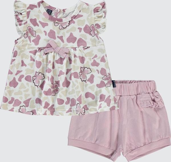 Miniworld Kız Bebek Şortlu  Takım 6-18 Ay Soft Lila  - Image 1