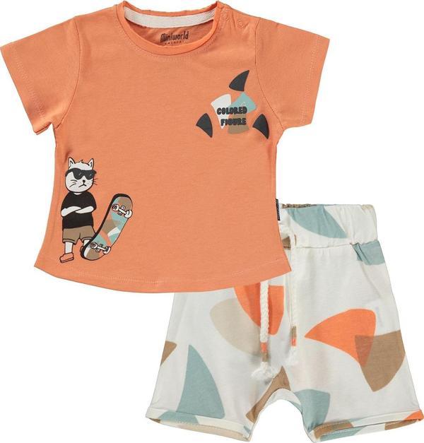 Miniworld Erkek Bebek Takım 6-18 Ay Oranj - Image 1