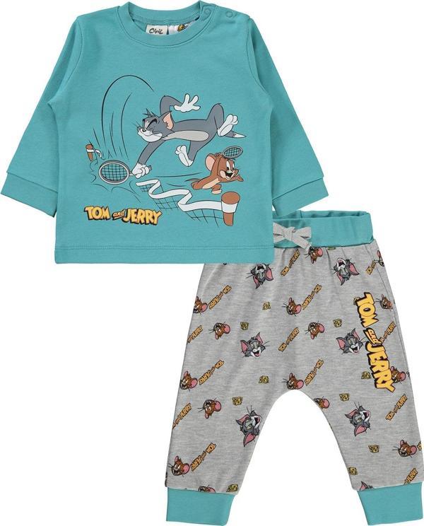 Tom and Jerry Bebek Takım 6-18 Ay Koyu Mint - Image 1