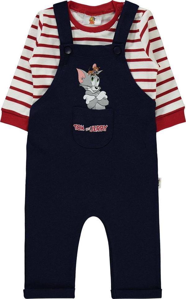 Tom ve Jerry Erkek Bebek Salopet 6-18 Ay Kırmızı - Image 1