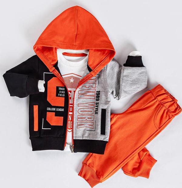 Concept Erkek Bebek 3'lü Takım 6-18 Ay Turuncu - Image 1