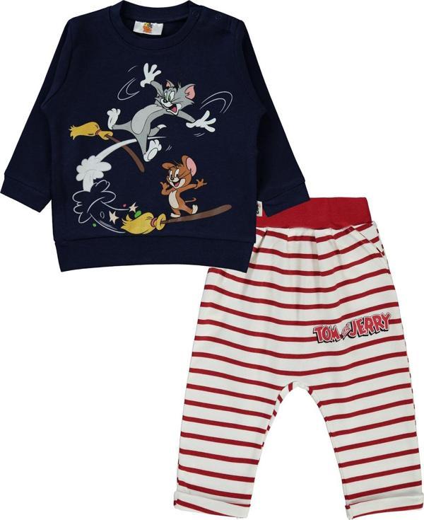 Tom ve Jerry Erkek Bebek Takım 6-18 Ay Kırmızı - Image 1