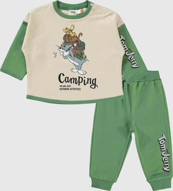 Tom Ve Jerry Erkek Bebek Takım 6-18 Ay Yeşil - Image 1