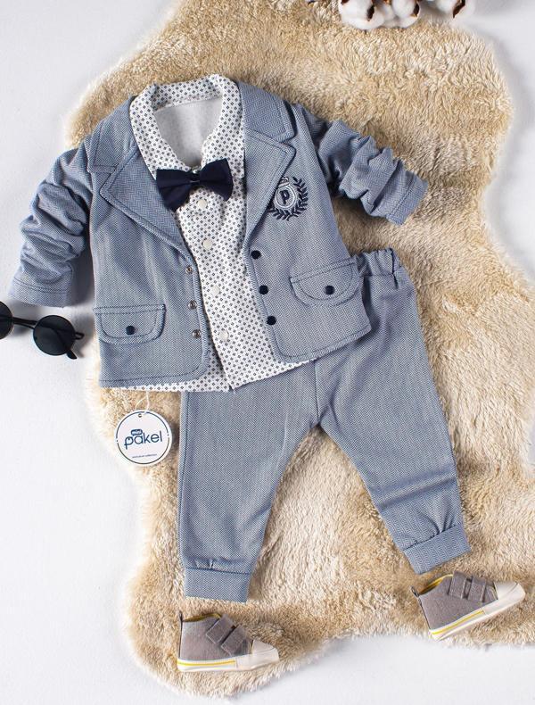 Pakel Erkek Bebek 3'lü Takım 9-18 Ay Mavi - Image 1