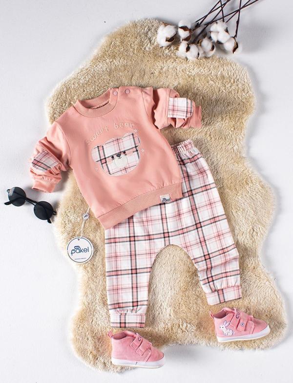 Pakel Kız Bebek 2'li Takım 6-12 Ay Koyu Pembe  - Image 1