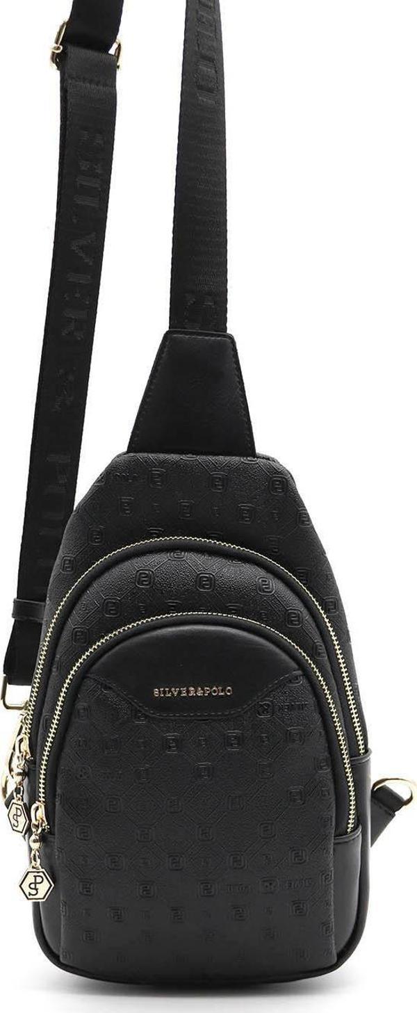 Silver & Polo Kadın Bel Çantası 959-38566 SILVER POLO FREEBAG M46 SİYAH-MAT SİYAH - Image 1