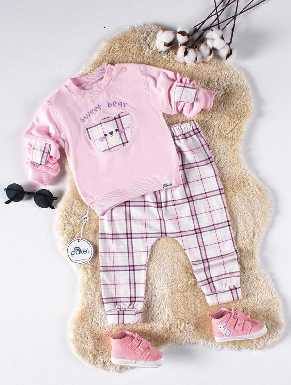 Pakel Kız Bebek 2'li Takım 6-12 Ay Pembe  - Image 1
