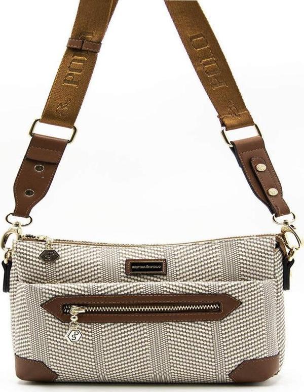 Silver & Polo Kadın Çapraz Çanta 1110-43915 SILVER POLO ÇAPRAZ BAYAN ÇANTASI M132 BEJ-MAT TABA - Image 1