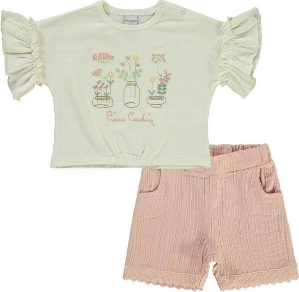 Pierre Cardin Kız Bebek Şortlu Takım 6-24 Ay Pembe - Image 1