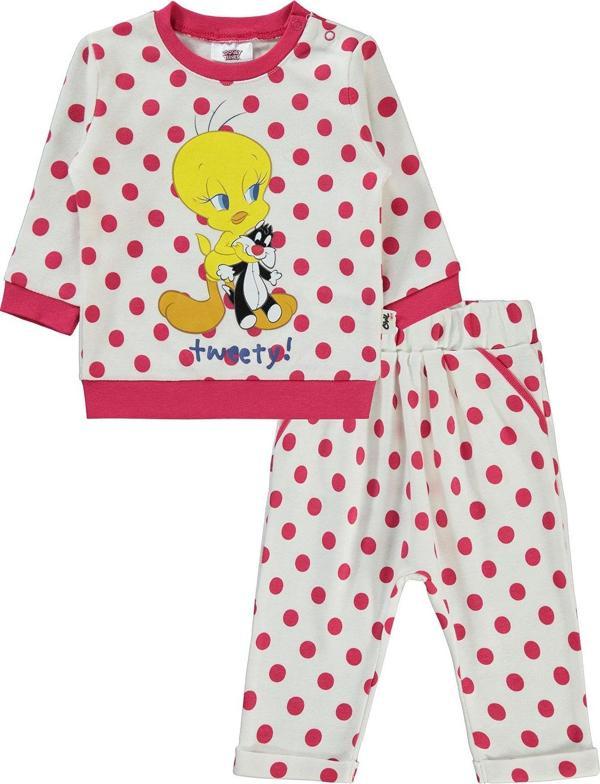 Tweety Kız Bebek Takım 6-18 Ay Ekru - Image 1