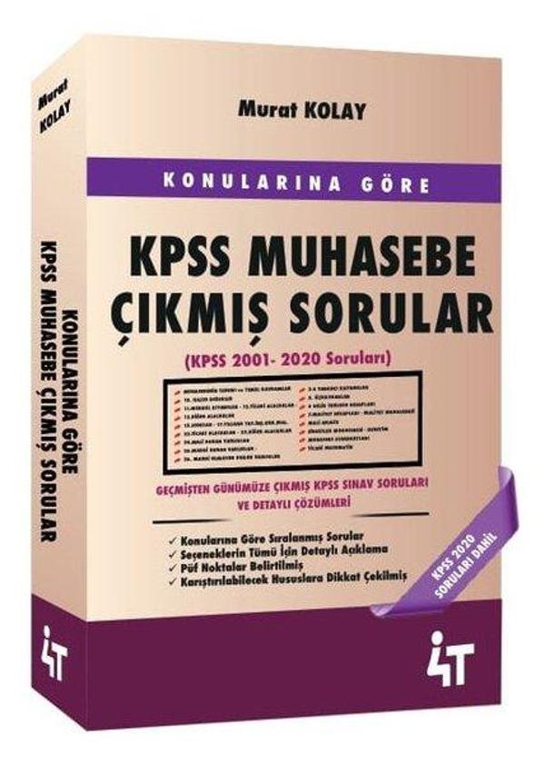 Konularına Göre KPSS Muhasebe Çıkmış Sorular - 4T  Yayınları - Image 1