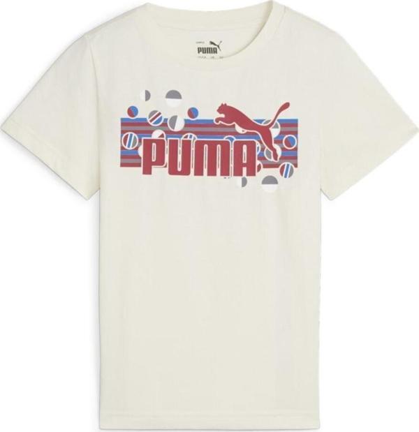 Puma Ess+ Summer Camp Çocuk Ekru Tişört 67927387 - Image 1