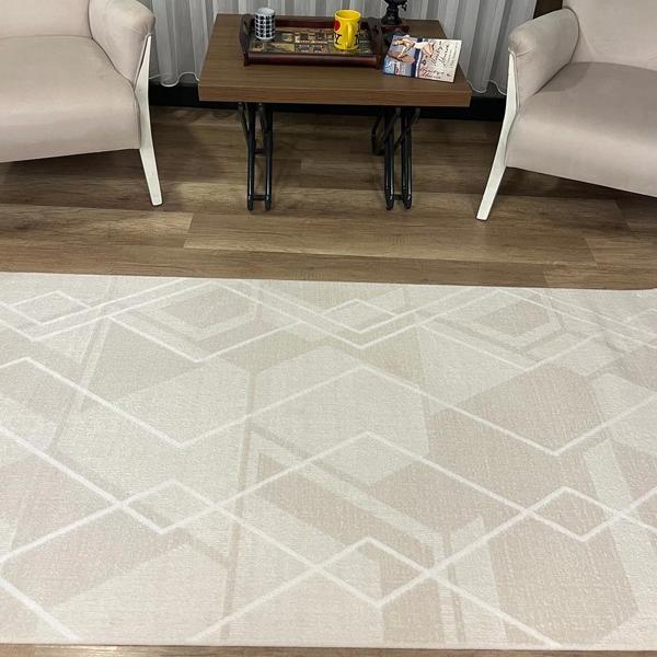 Hoom Rugs Aria 1127 Krem Pamuk Tabanlı Modern Halı - Image 1