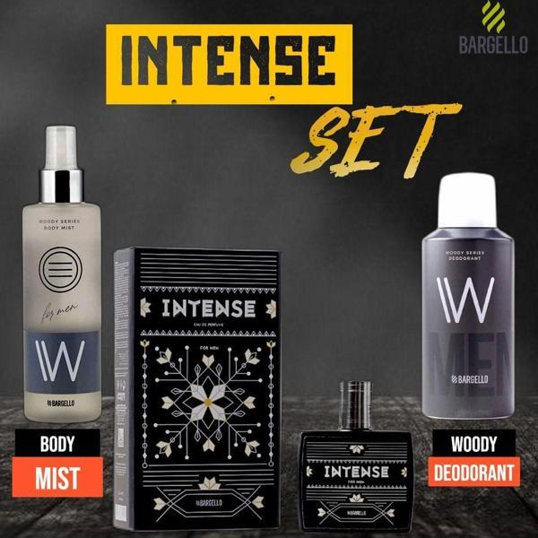 Intense Erkek Parfüm Seti (ıntense Erkek Parfum + Woody Deodorant + Woody Body Mıst) - Image 1