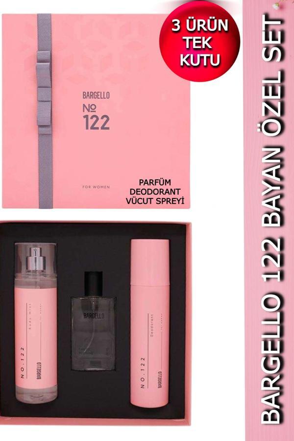 122 Kadın Parfüm Set - (PARFÜM+VÜCUT SPREYİ+DEODORANT) Özel Kutu - Image 1