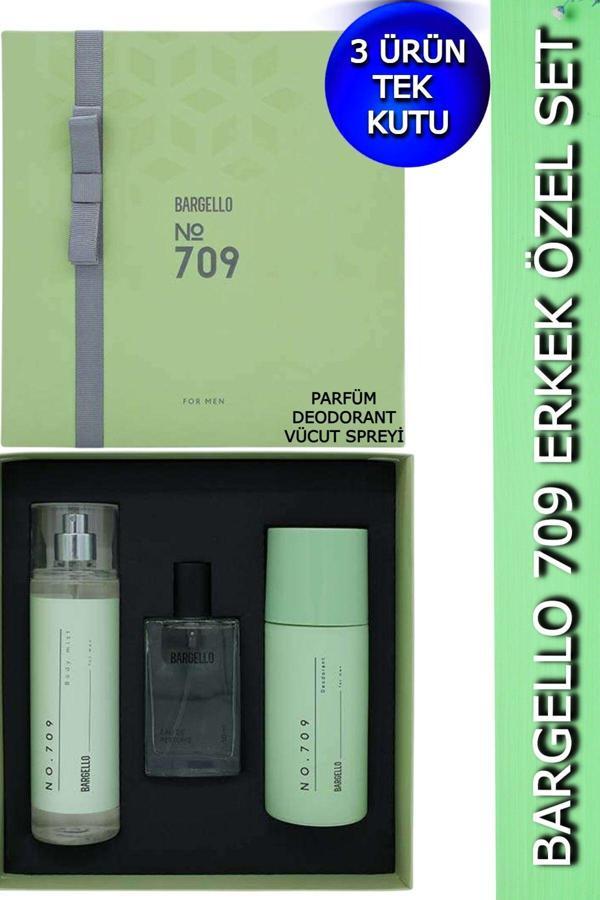 709 Erkek Parfüm Set Oriental - (PARFÜM+VÜCUT SPREYİ+DEODORANT) Özel Kutu - Image 1
