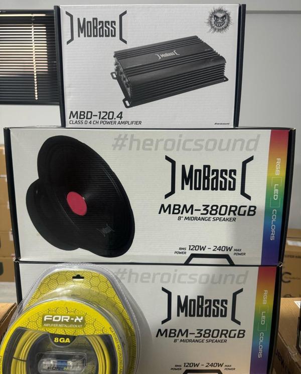 MOBASS MBM-380RGB 20CM MİDRANGE SES SİSTEMİ - Image 1