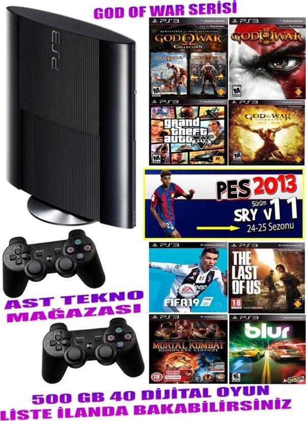 Actıvısıon Playstation 3 Süper Slim 500 Gb ( Yenilenmiş ) 2 Kablosuz Kol 40 Dijital Oyun Garantili Ürün - Image 1