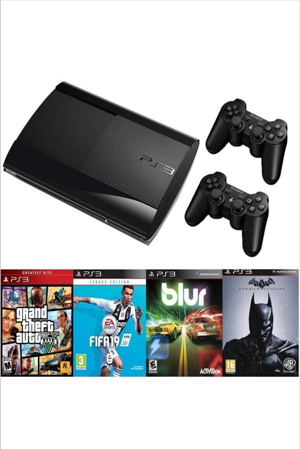 Sony Playstation 3 Süper Slim 500 Gb + 2 Kablosuz Kol + 55 Dijital Oyun - Image 1
