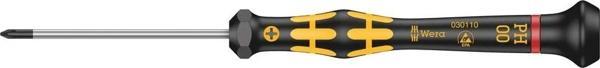Wera 1550 PH ESD Kraftform Micro Yıldız Tornavida, PH 00 x 60 mm - Image 1