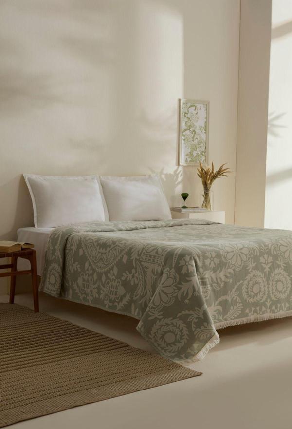 Karaca Home Avery Müslin Çift Kişilik Pike Takımı Mint - Image 1
