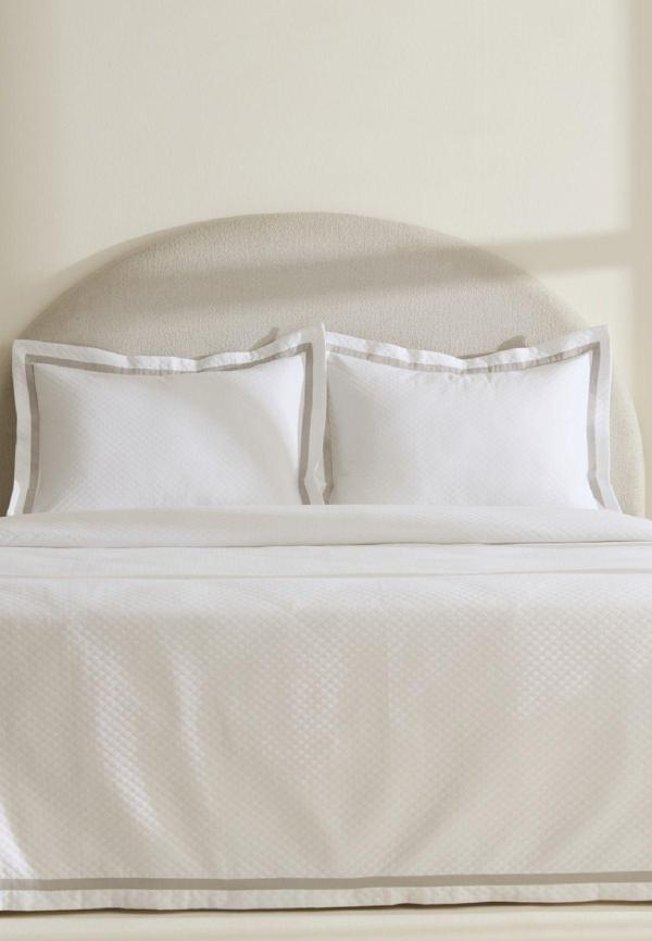 Karaca Home White Collection Doris %100 Pamuk Çift Kişilik Yatak Örtüsü Takımı Gri - Image 1
